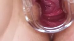 Young Arousing Woman Red A Blowjob (vibrator, Speculum, Orgasm)