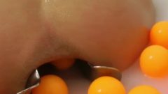 Ping-pong Balls Good Time Bath With Xo Speculum And Full Open Sphincter